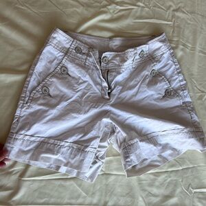 Women's White Casual Shorts